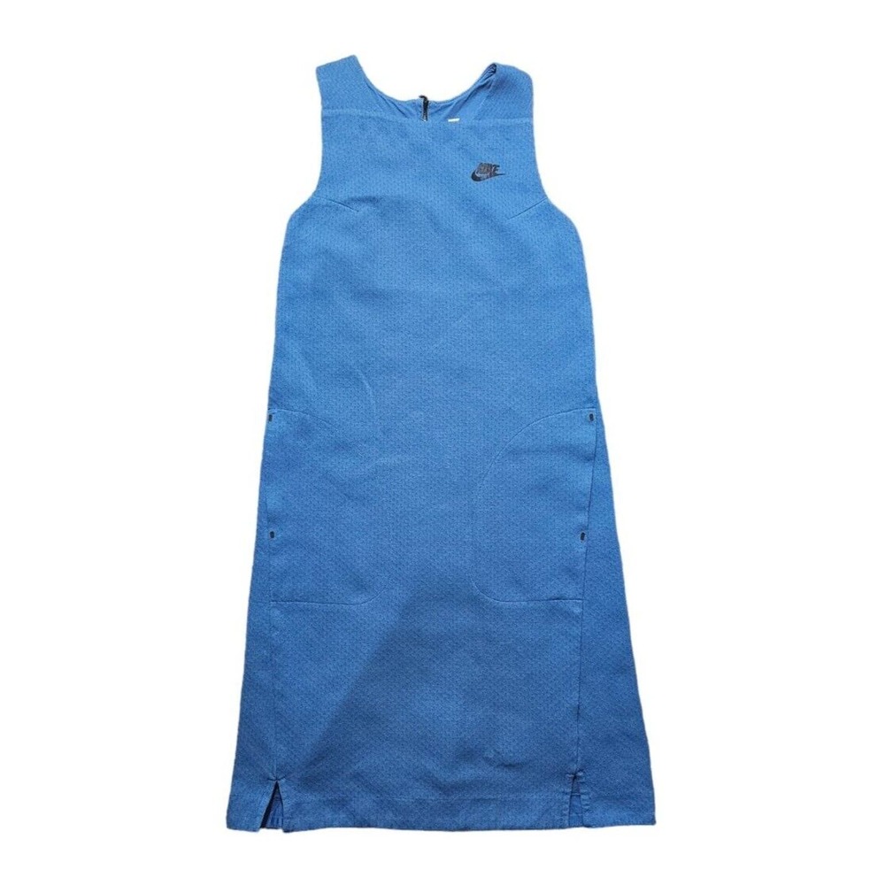 Nike Women's Size Small Tech Pack Textured Dress Blue Zip 846442-457
